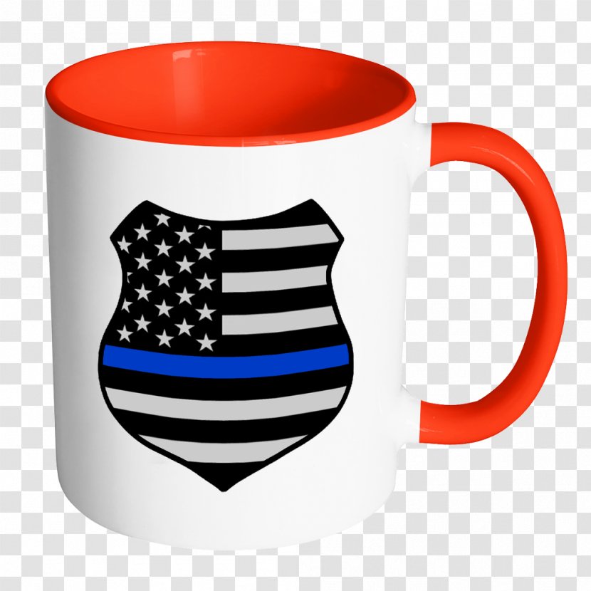 United States Of America The Thin Red Line Blue Flag Decal - Tableware Transparent PNG