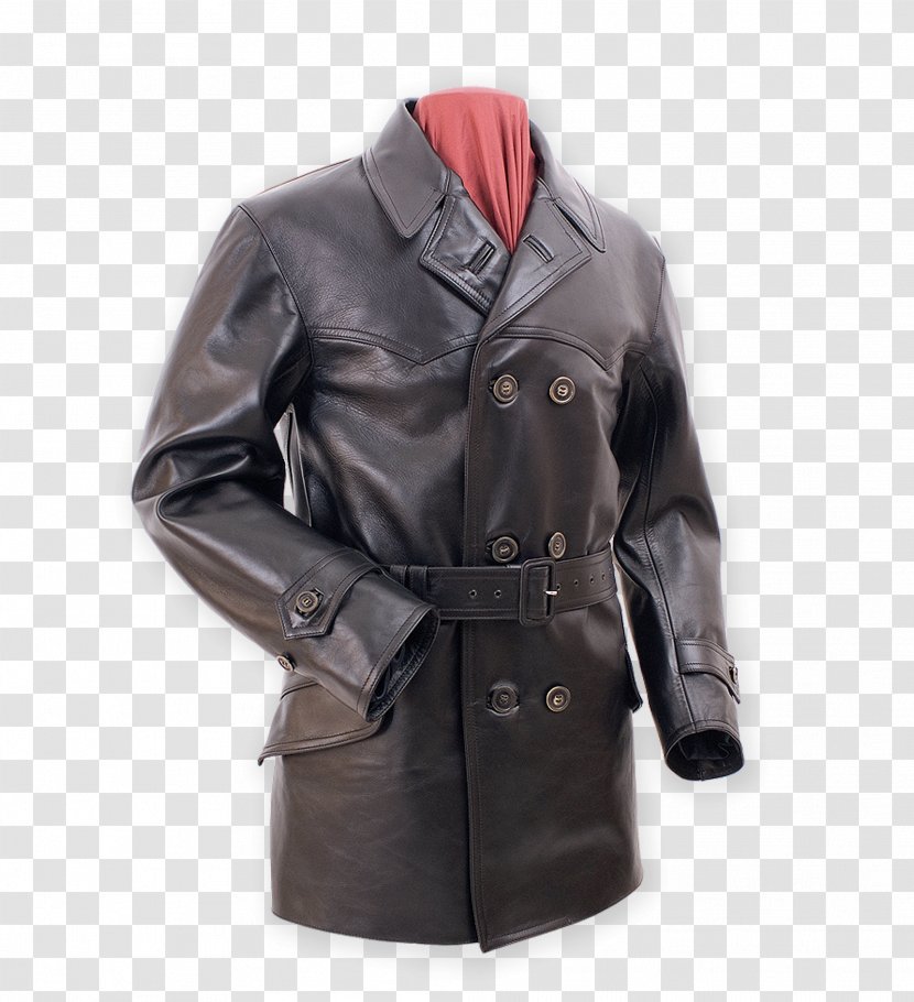 Leather Jacket Flight Coat 0506147919 - A2 Transparent PNG