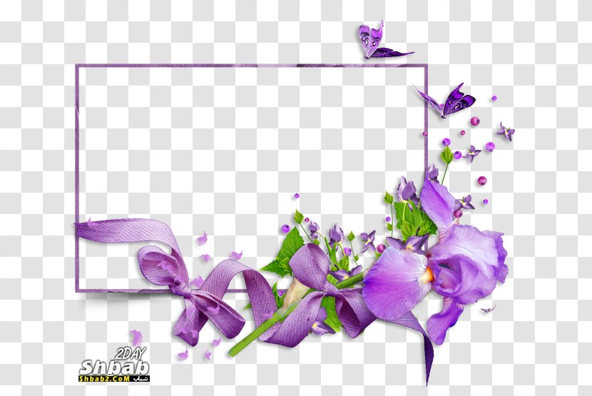 Floral Design تهنئة Birthday - Violet - Mauve Flowers Transparent PNG