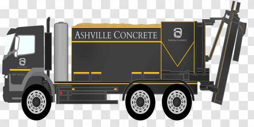 Concrete Pump Ready-mix Screed Truck - Automotive Tire Transparent PNG