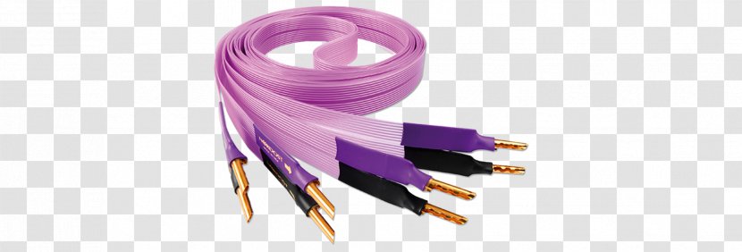 Speaker Wire Electrical Cable Nordost Corporation Loudspeaker Bi-wiring - Brush - Purple Flare Transparent PNG