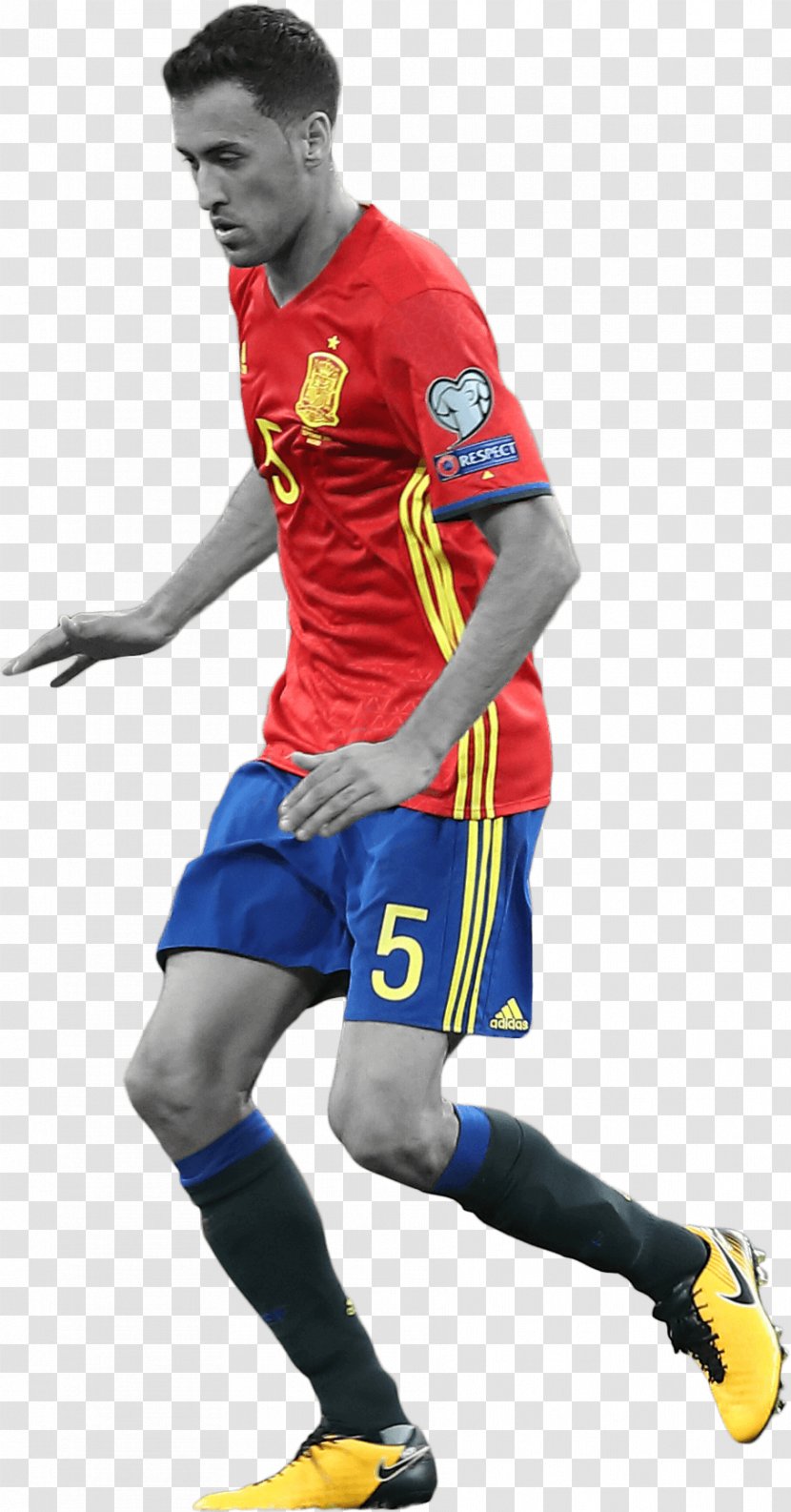 Spain Team Sport Jersey Champions - Soccer Player - Busquets Transparent PNG
