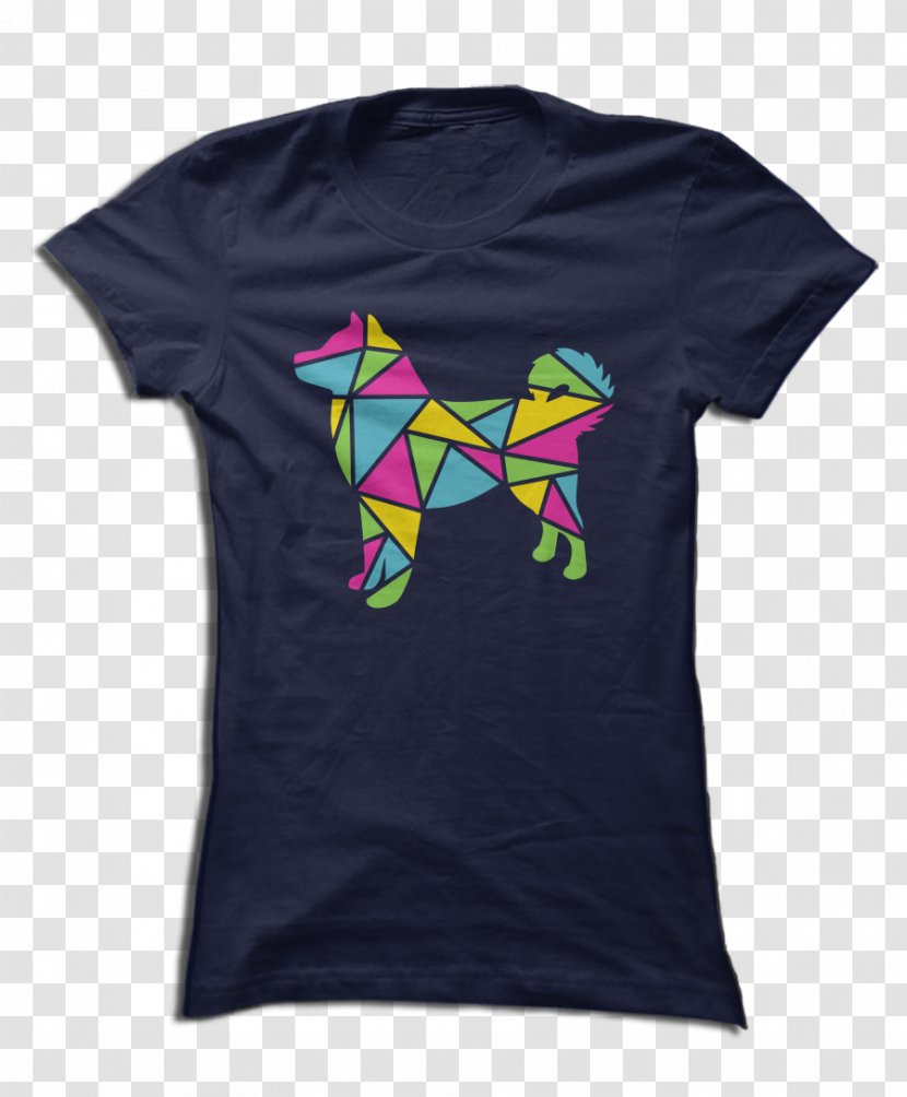 T-shirt Hoodie Sleeve Clothing - Husky Geometric Transparent PNG