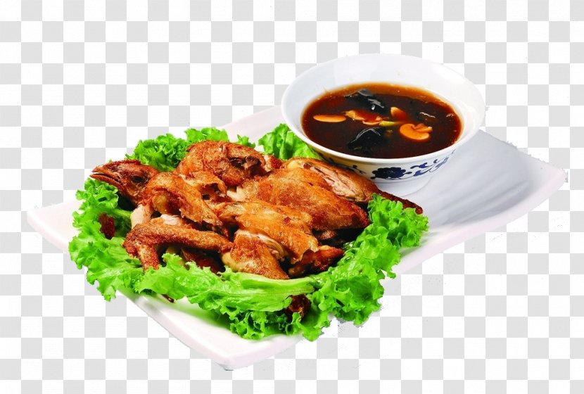 Karaage Roast Chicken Fried - Garnish - Rectangular Plate Of Transparent PNG
