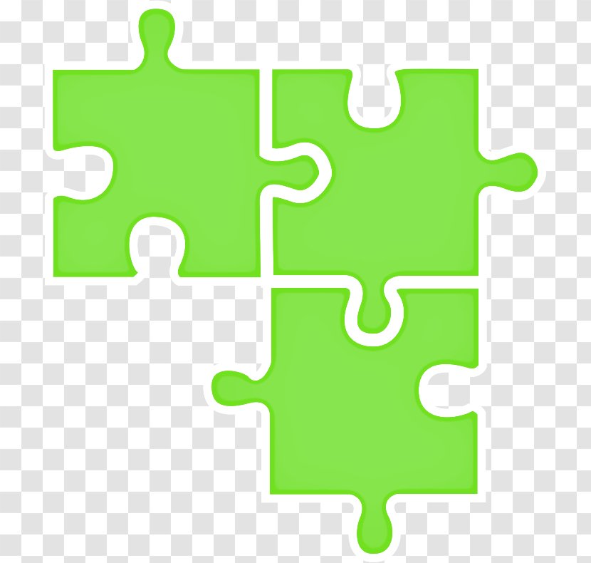 Green Jigsaw Puzzle Line Transparent PNG