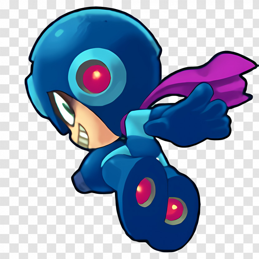 Mega Man - Blue Cartoon Character In Action Transparent PNG