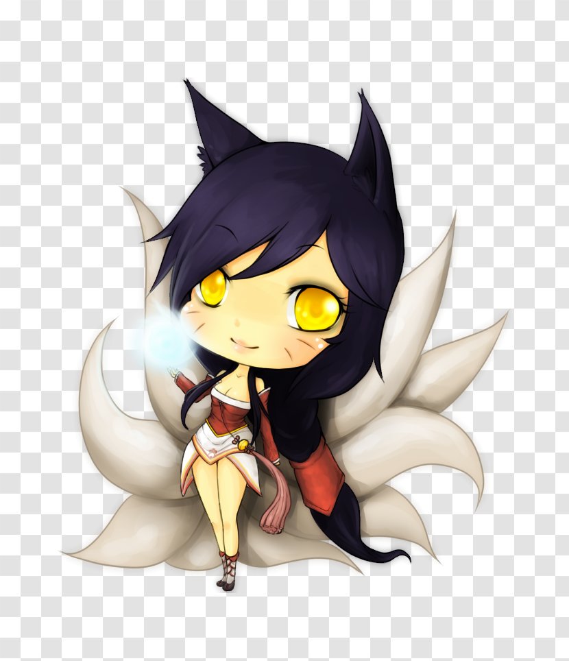 League Of Legends Dota 2 Summoner Ahri Nine-tailed Fox - Watercolor - Nine Tailed Transparent PNG