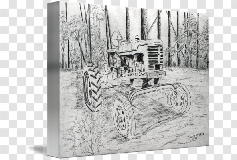 Motor Vehicle White - Black And - Farm Drawing Transparent PNG