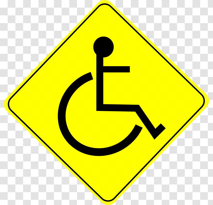 Wheelchair Clip Art - Caution Sign Transparent PNG