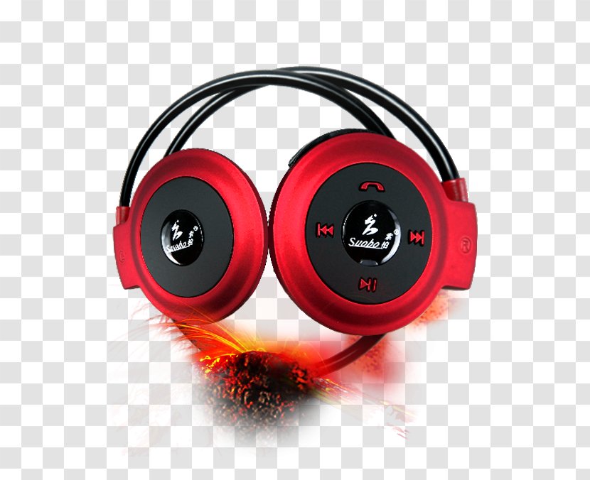 Headphones Headset Download - Electronic Device - Flame Decoration Transparent PNG