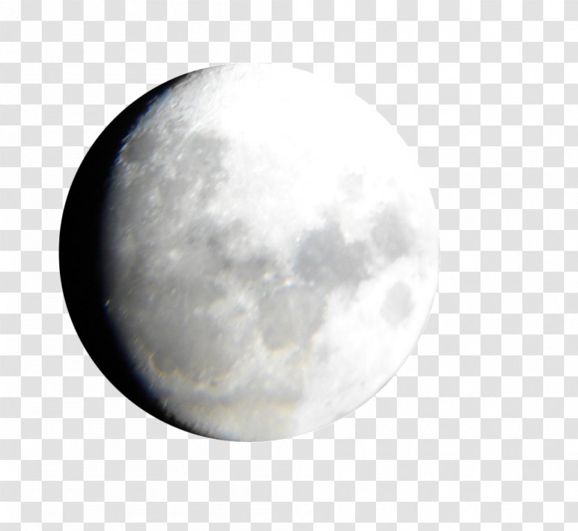 Moon Icon - Monochrome - Transparent Transparent PNG