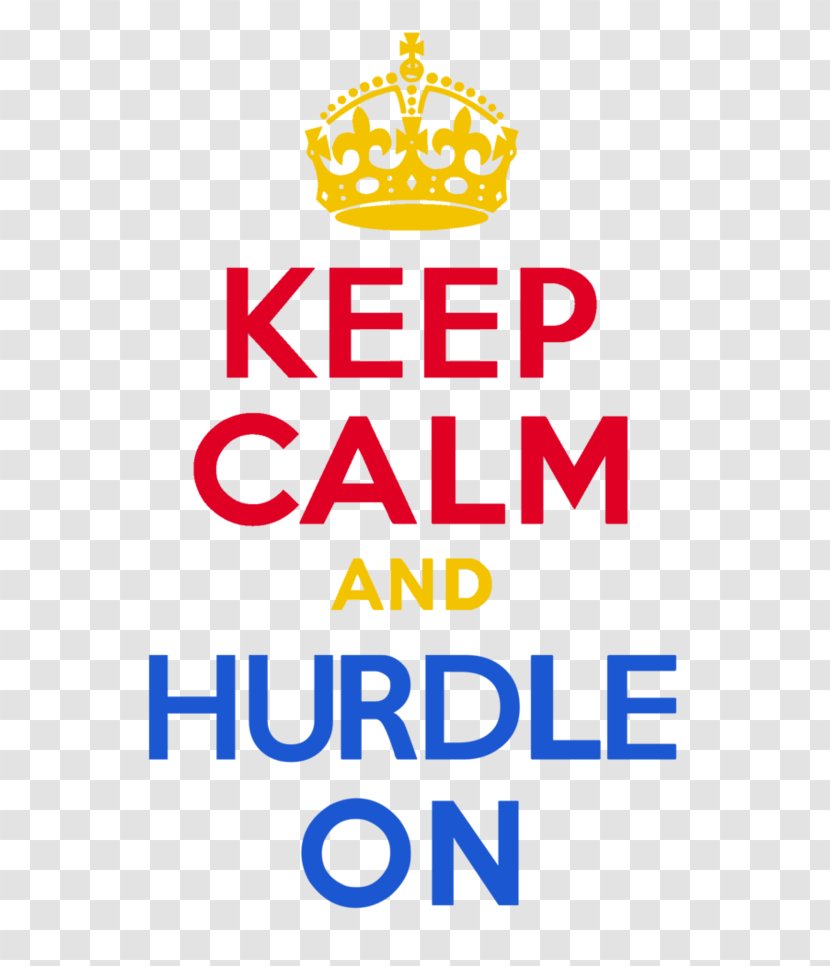 Keep Calm And Carry On Hurdling Hurdle Font Text - Area Transparent PNG