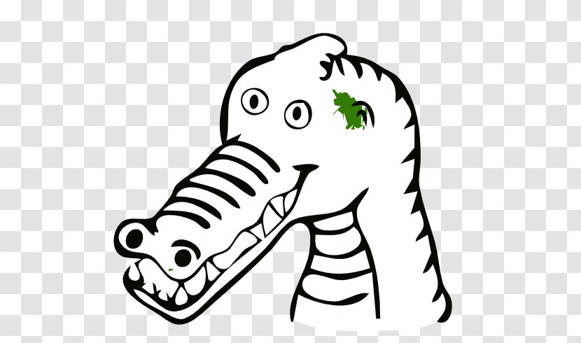 Crocodile Black And White Alligators Indian Elephant Clip Art - Tree Transparent PNG