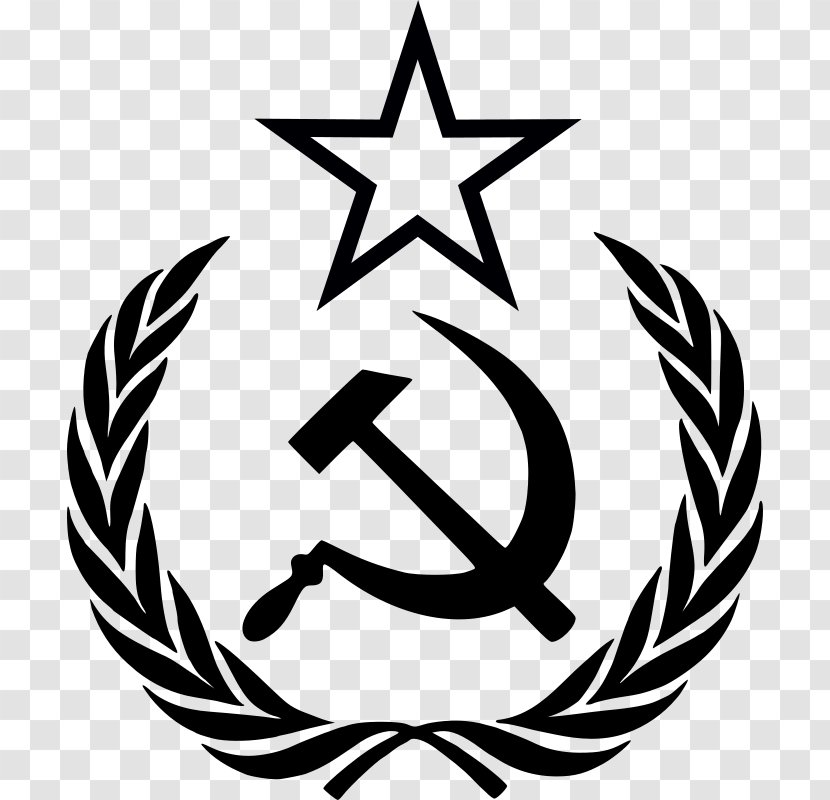 Soviet Union Hammer And Sickle Clip Art - Monochrome Photography Transparent PNG