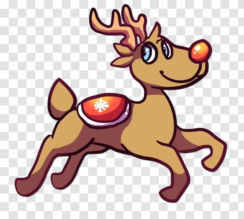 Reindeer Vertebrate Cartoon Clip Art - Deer Transparent PNG