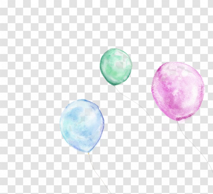 Watercolor Painting Drawing - Paint - Colored Balloons Transparent PNG