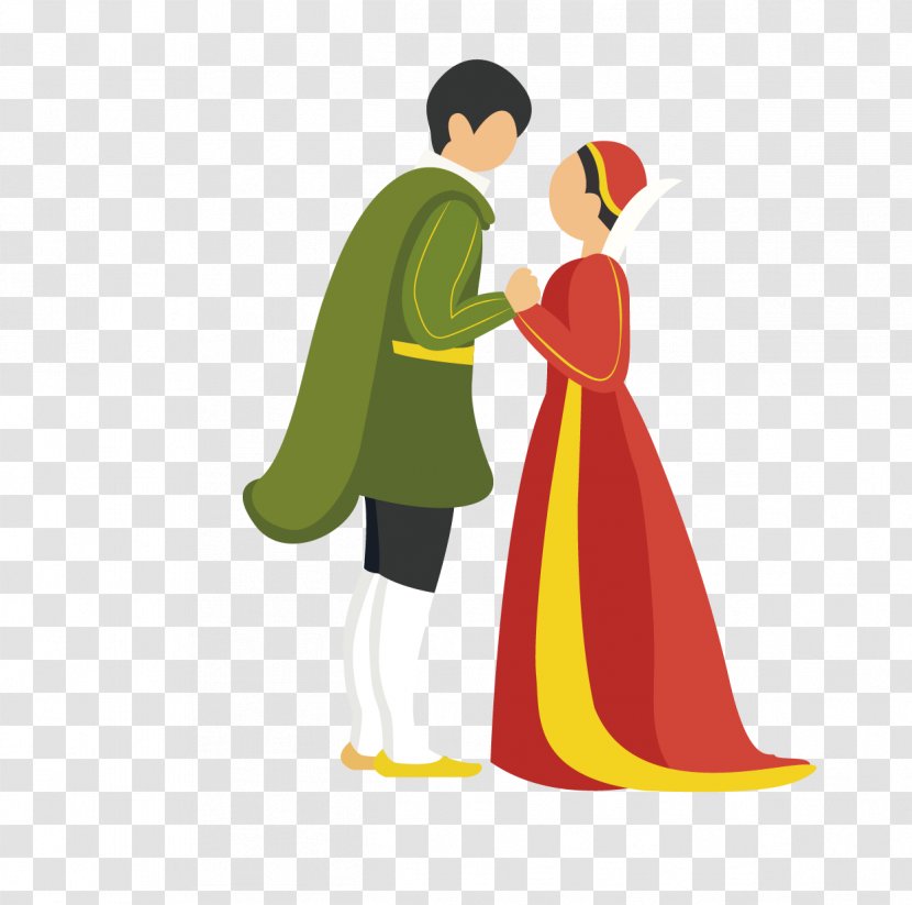 Performance Illustration - Male - Cartoon Snow White And Prince Transparent PNG
