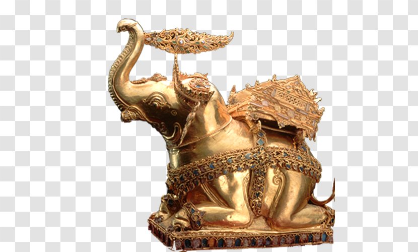 Thailand Elephant - Statue - Golden Thai Figure Transparent PNG