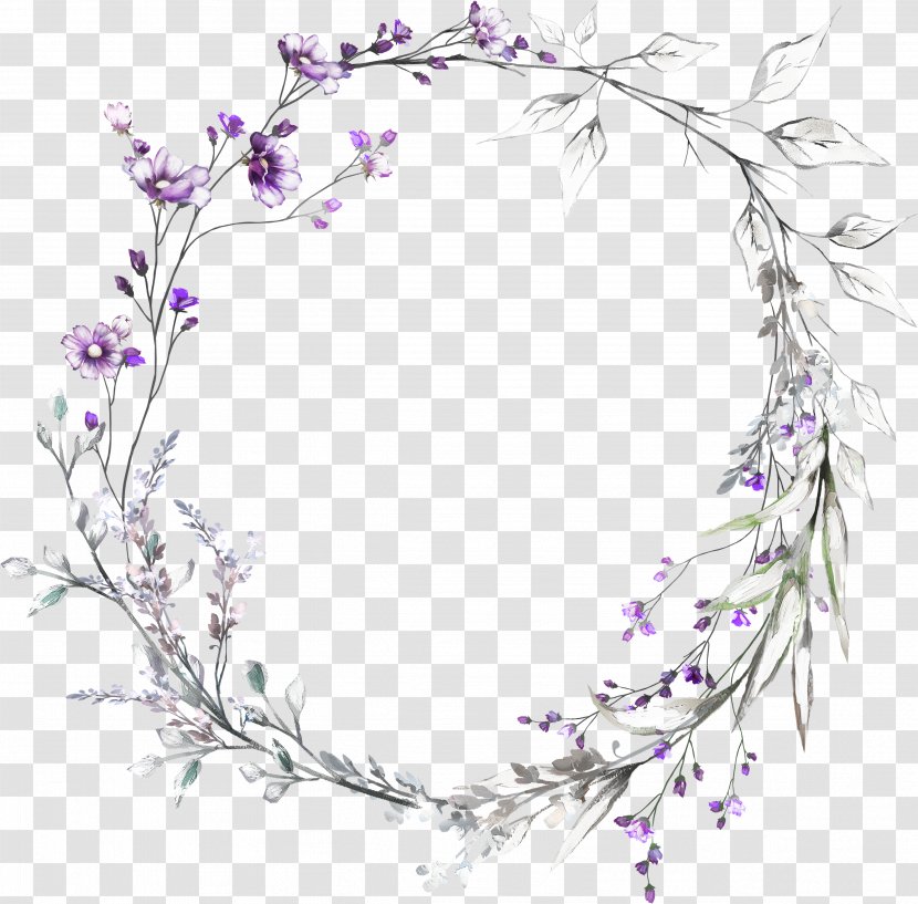 Lavender - Twig - Flower Wreath Transparent PNG