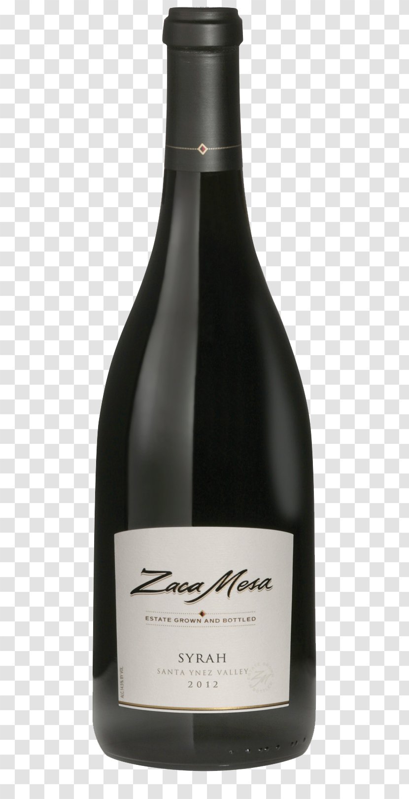 Shiraz Zaca Mesa Winery Red Wine Grenache - Alcoholic Beverage Transparent PNG