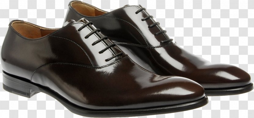 Oxford Shoe Leather High-heeled Footwear - Brown - Men Shoes Image Transparent PNG