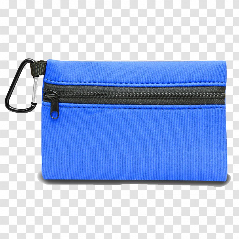 Wallet Zipper Bag Neoprene - Electric Blue Transparent PNG
