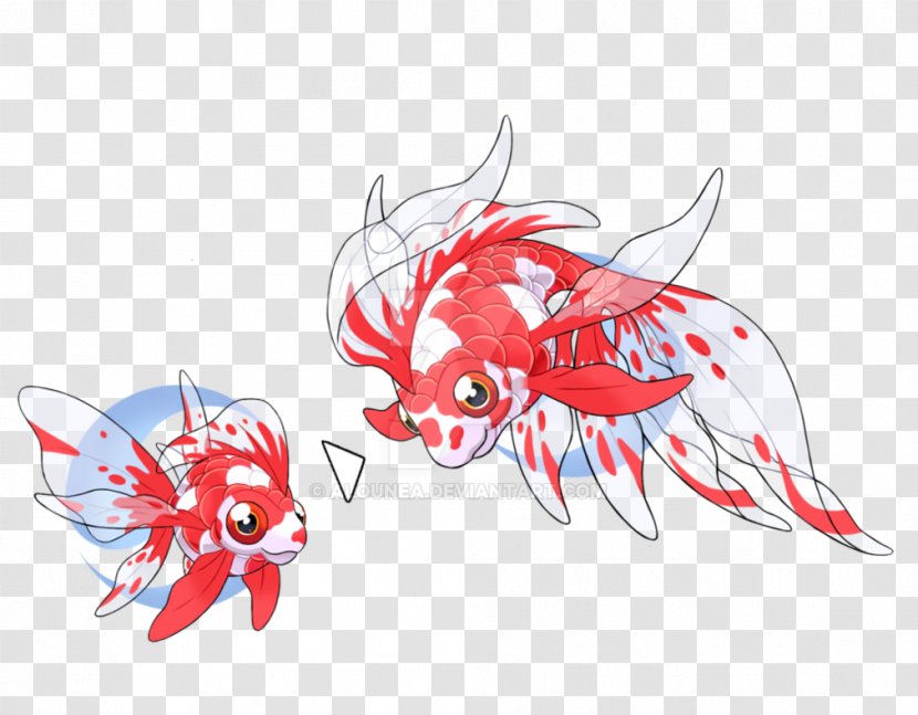 Fish Cartoon Legendary Creature Clip Art - Red Transparent PNG