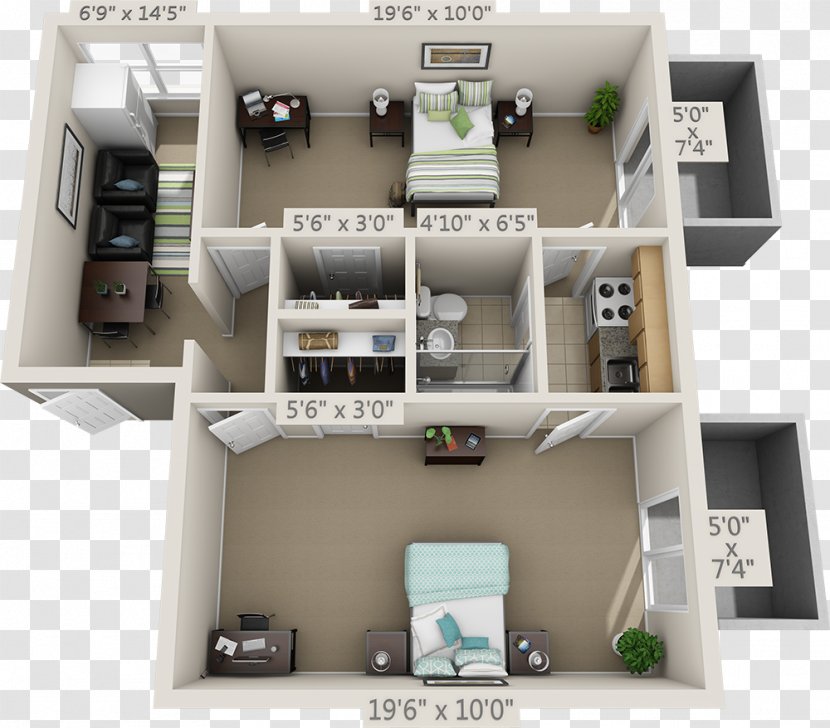 Floor Plan Apartment House Renting - Property - Park Transparent PNG