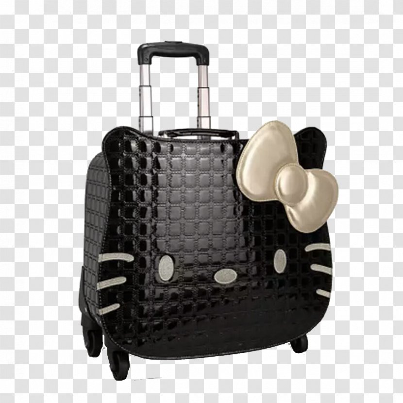 Hello Kitty Suitcase Travel - Bag - Black Transparent PNG