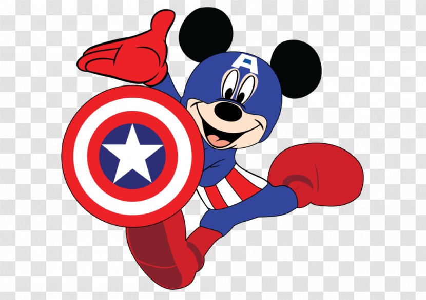 Captain America's Shield Americas Thor Mickey Mouse - America Transparent PNG