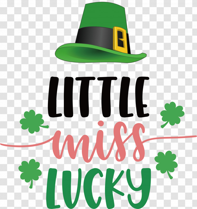 Little Miss Lucky Lucky Patricks Day Transparent PNG