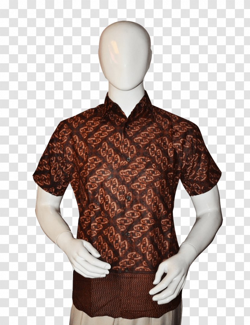 Serambi Batik Shirt Blue Button Transparent PNG