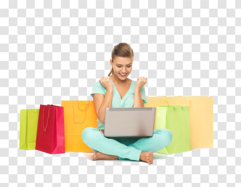 Laptop Stock Photography Online Shopping Woman - Depositphotos Transparent PNG