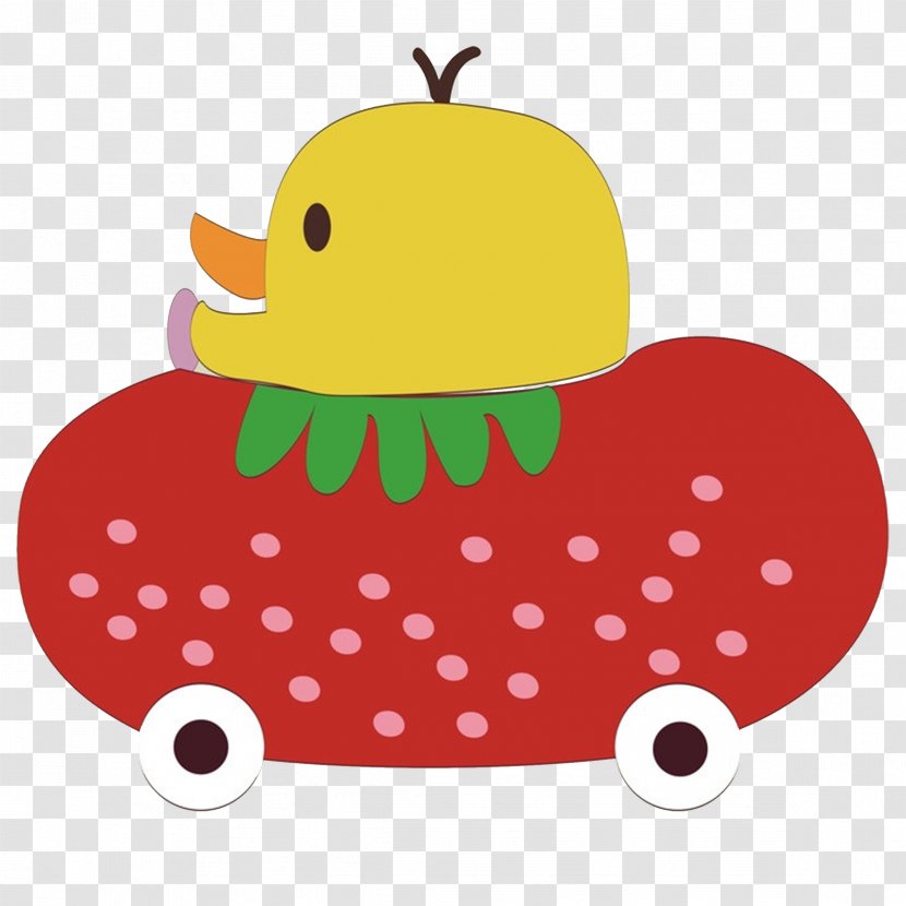 Cartoon Drawing - Pink - Strawberry Duck Transparent PNG