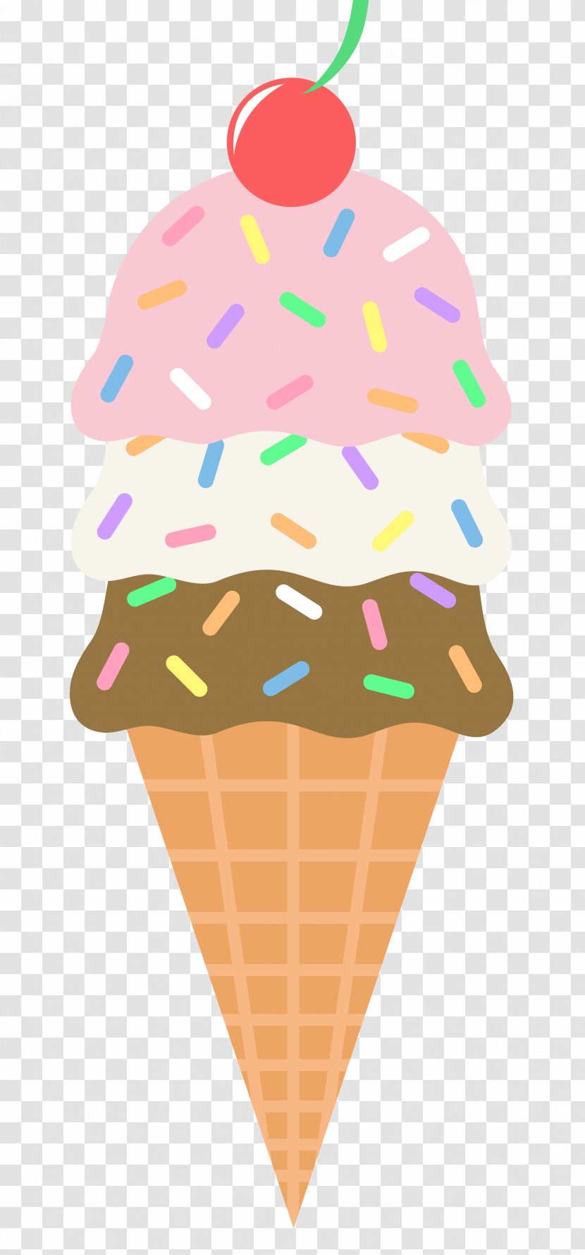 Ice Cream Cones Chocolate Strawberry Transparent PNG