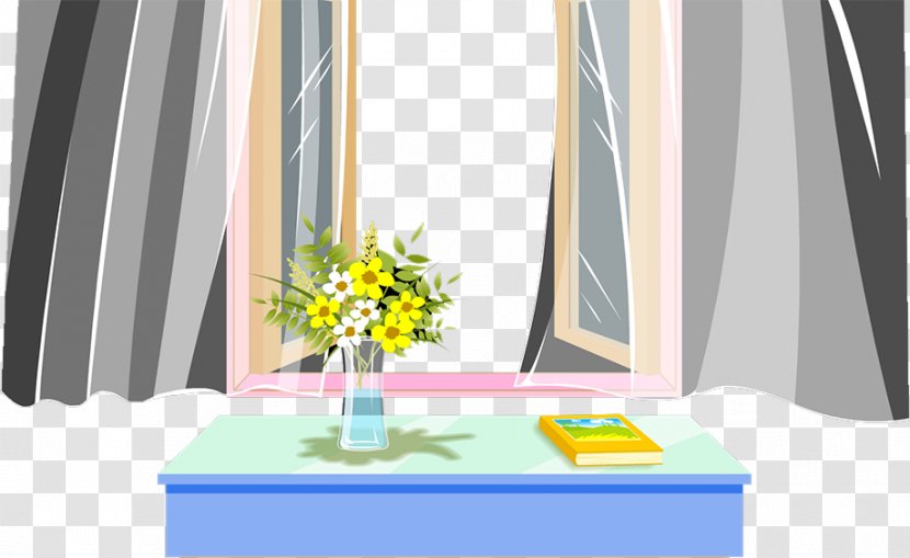 Window Vase Clip Art - Yellow Transparent PNG