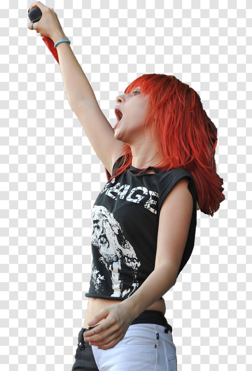Hayley Williams Paramore Photography Singing Microphone - Silhouette Transparent PNG