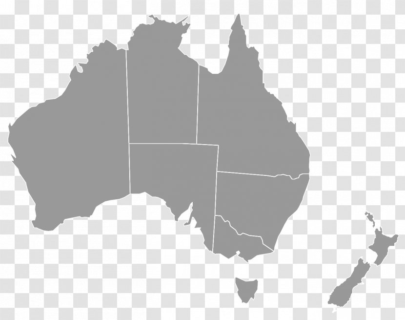 Australia Vector Map Drawing - Silhouette Transparent PNG
