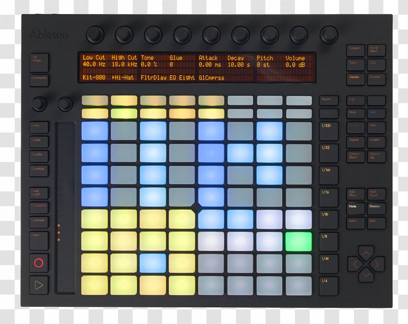 Ableton Live Push 2 MIDI Controllers - Silhouette - Musical Instruments Transparent PNG