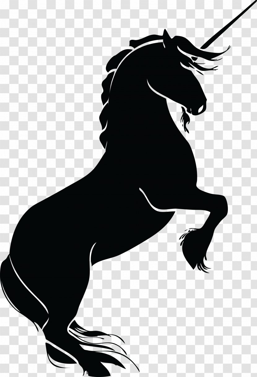 Horse Unicorn Silhouette Clip Art - Head Transparent PNG