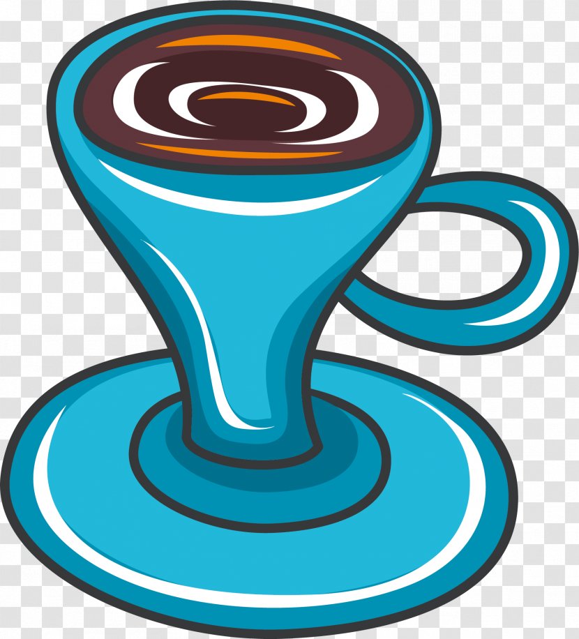 Milk Tea Adobe Illustrator Clip Art - Blue - Vector Element Transparent PNG