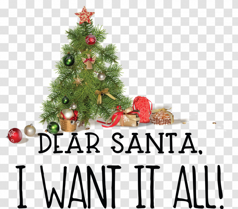 Dear Santa Christmas Transparent PNG