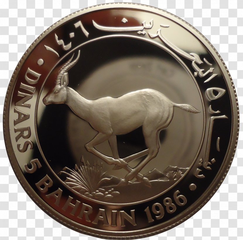 Silver Coin Goitered Gazelle Gazella Subgutturosa Marica - Money Transparent PNG