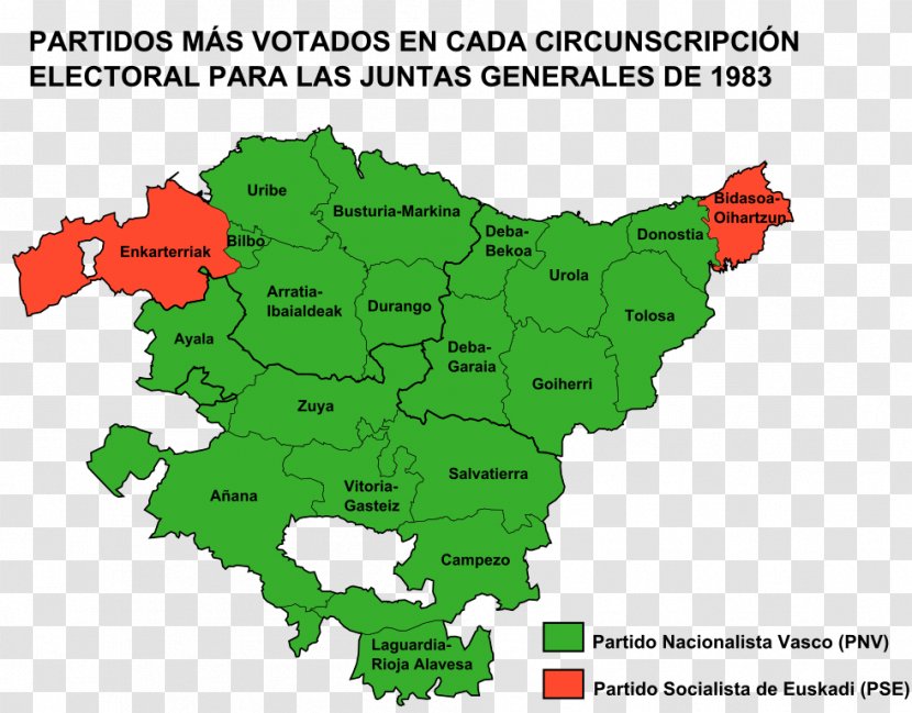Basque Country Basques Vector Map - 002 Transparent PNG
