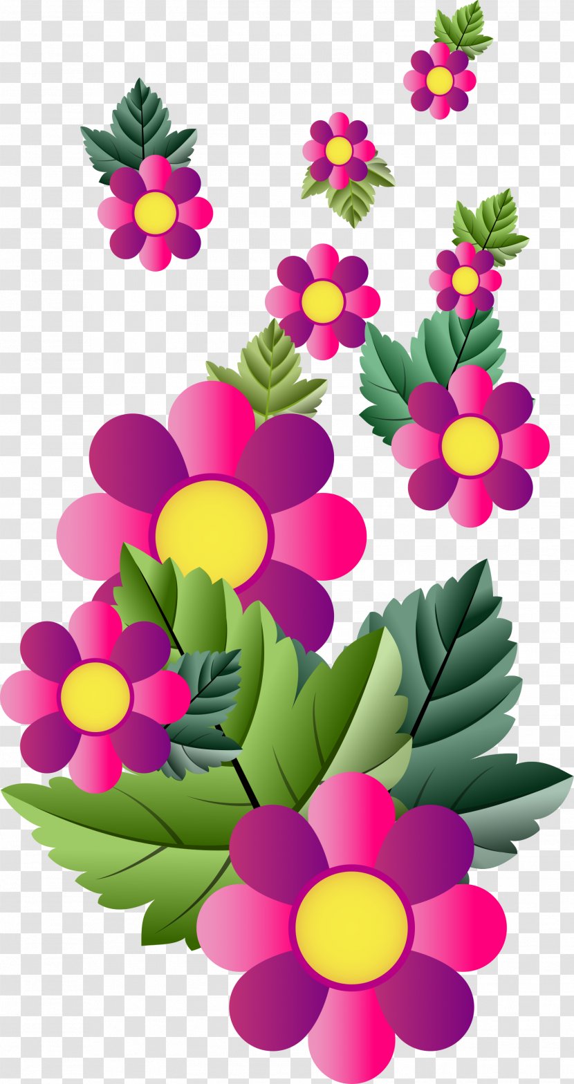 Floral Flower Background - Plant - Cut Flowers Magenta Transparent PNG