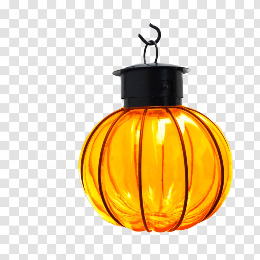 Orange - Pumpkin - Candle Holder Light Fixture Transparent PNG