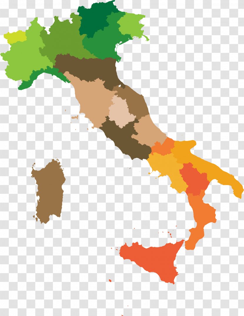 Northern Italy Map. Clip Art Vector Graphics - Map Transparent PNG