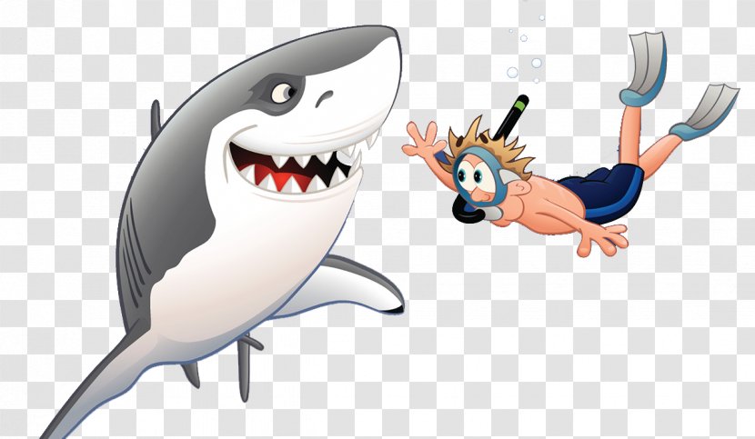 Shark Cartoon Illustration Transparent PNG