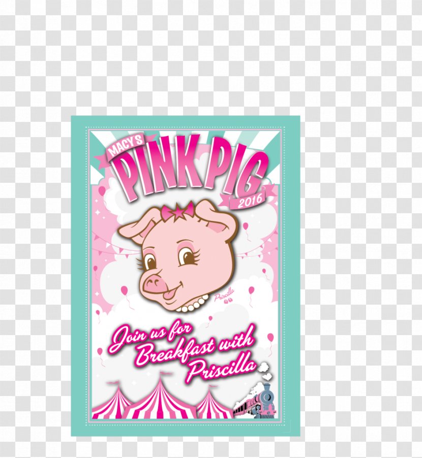 Greeting & Note Cards Cartoon Pink M Font - Pig Transparent PNG