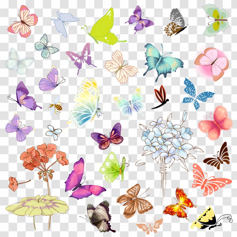 Butterfly Download Computer File - Wall Sticker Transparent PNG